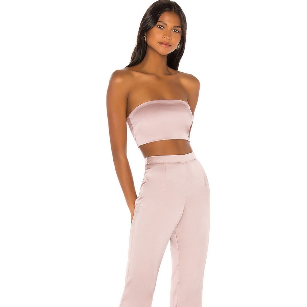 Superdown Evelina Bandeau Pant Set in Mauve - Picture 2 of 4